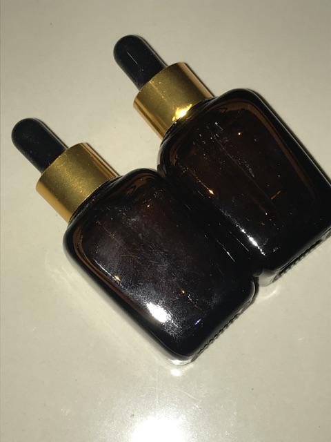 Botol Pipet Kaca Kotak 10ml 30ml 50ml Tutup Gold Hitam - Bottle Dropper Accessories Essential Oil