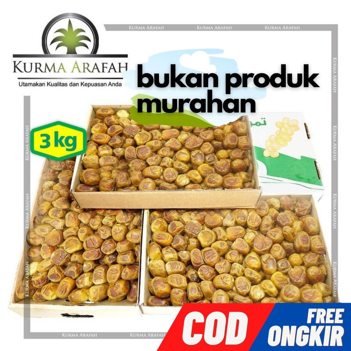 

BEST SELLER - KURMA SUKARI 3KG / KURMA RAJA / KURMA BASAH / OLEH-OLEH HAJI