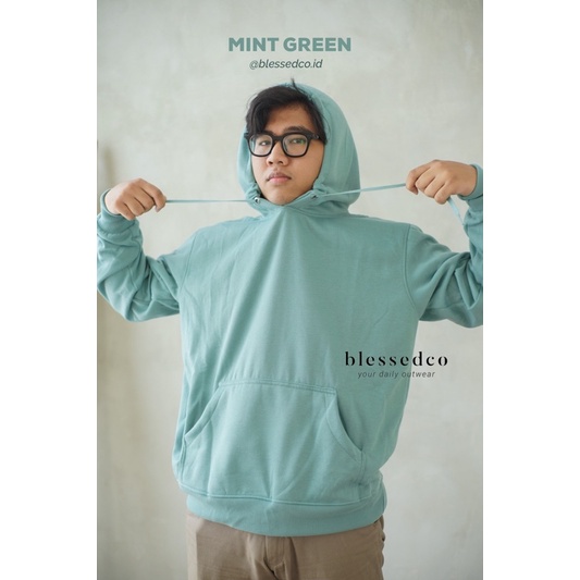 Hoodie Jumper Sage Green / Mint Green