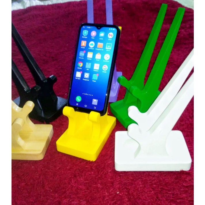 Stand Hp kayu duduk/Holder Handphone
