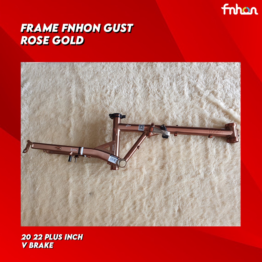 Frame FNHON GUST 16" vbrake + Handlepost Rose Gold RG Titan Sepeda Seli not BLAST STORM Discbrake DB