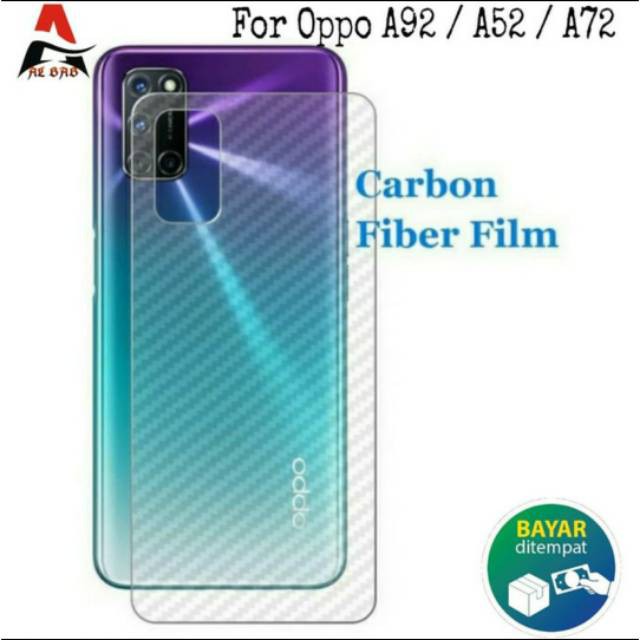 Back Skin Carbon Oppo A52 A92 - Skin Carbon Oppo A52 A92- SC