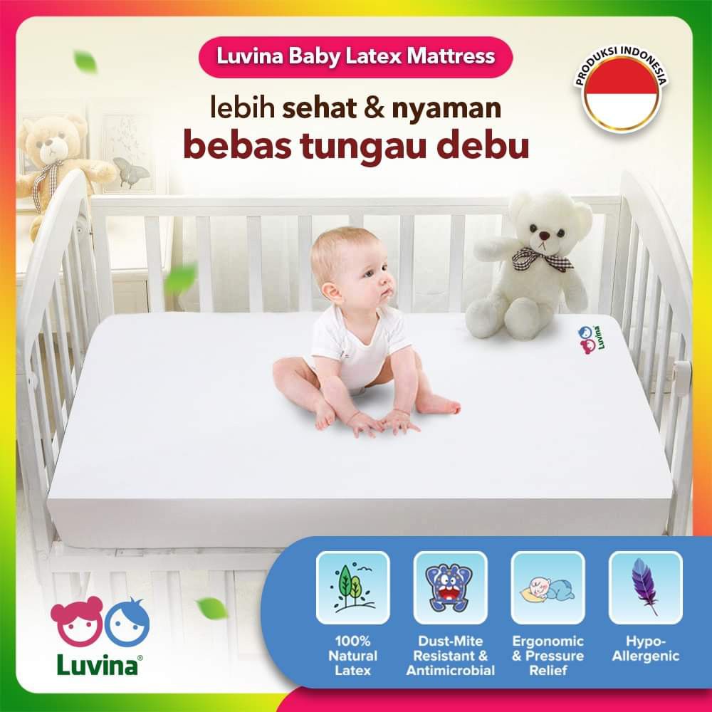 Matras latex untuk bayi under 2tahun atau max tinggi 80cm super nyaman tebal 2cm
