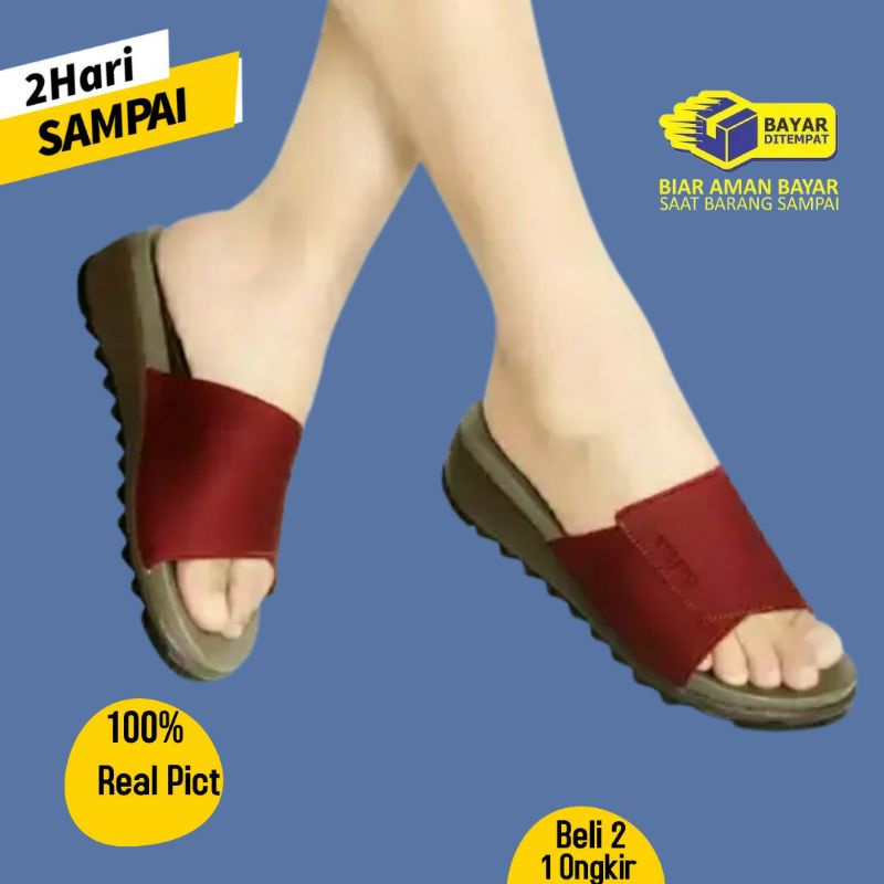 Sandal Wanita Terbaru Wedges Sandal Pesta Wedges Wanita Sandal Kekinian Terbaru Selop