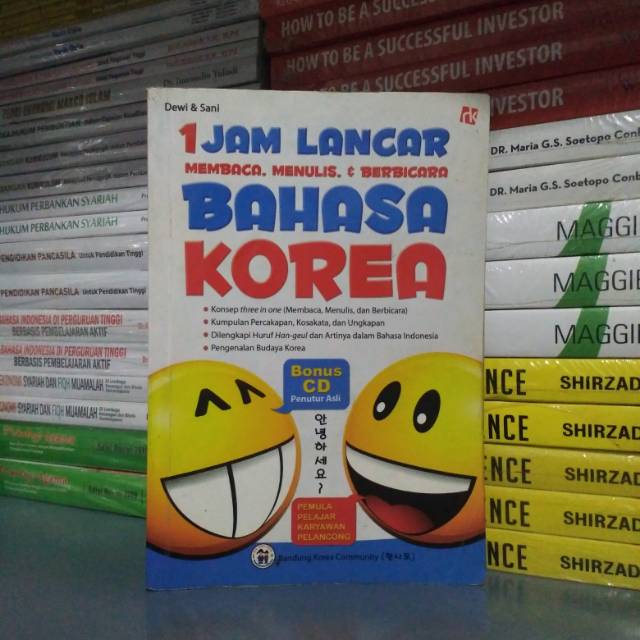 Buku 1 Jam Lancar Membaca Menulis & Bicara BAHASA KOREA Tanpa CD
