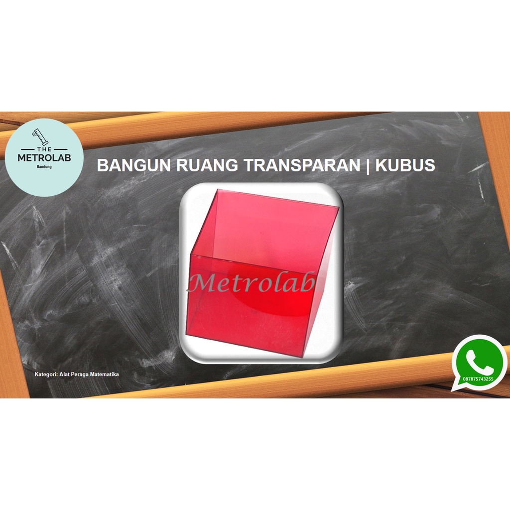 Model Kubus | Bangun Ruang Transparan | Alat Peraga Matematika