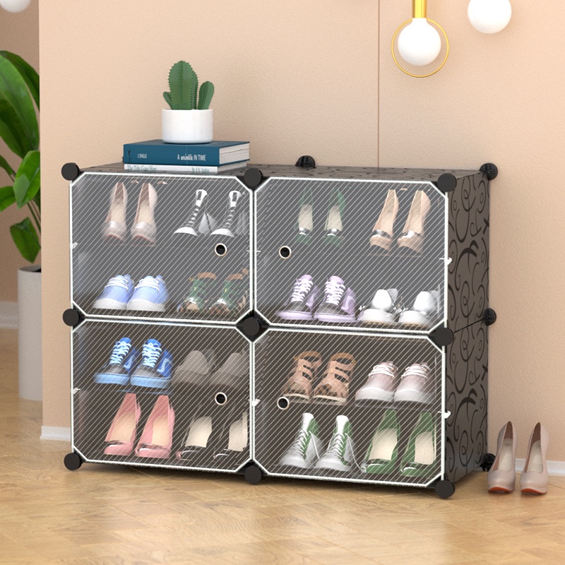 Homes Kotak Sepatu Portable /Kotak Sepatu Rak Sepatu Anti Debu Tebal Shoes Rack Portable Serbaguna