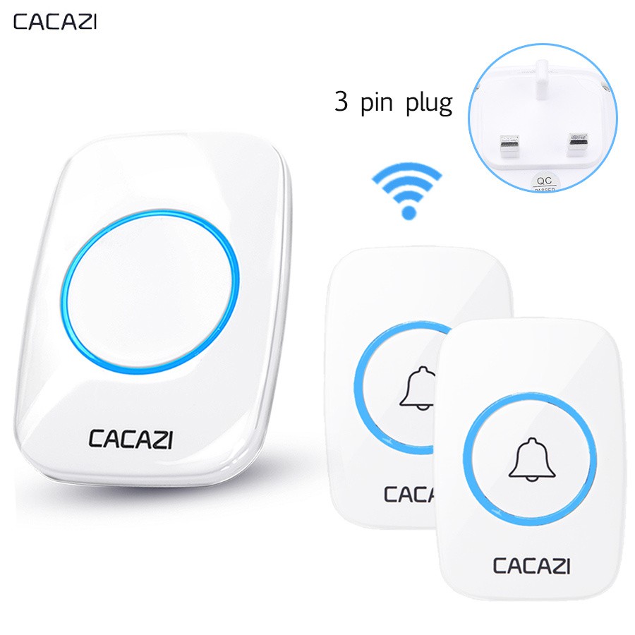 CACAZI Bel Rumah  Listrik Tanpa Kabel dan Wireless Door 