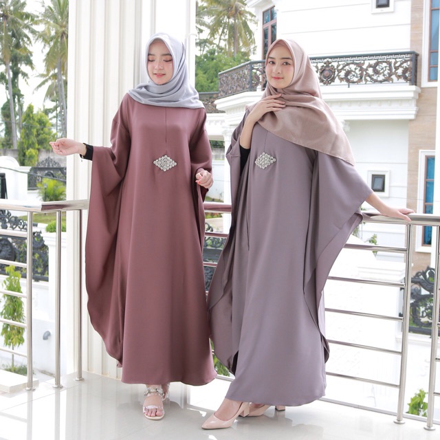 New elin kaftan - jual kaftan murah ready stok terlaris polos ada mutiara vanilla hijab koleksi ish