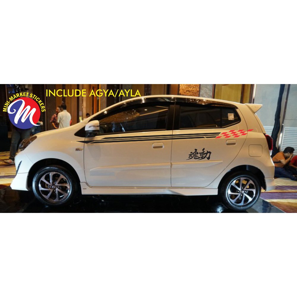 Sticker Stiker Ayla Agya Mirage Brio Minimalis Sticker Mobil Honda