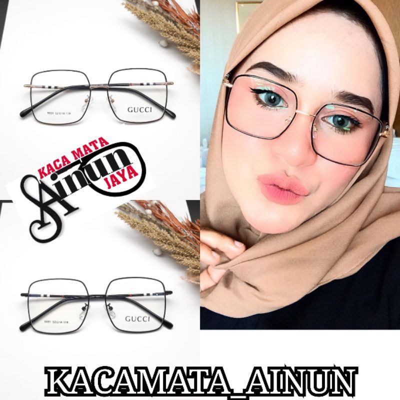 KCMT frame kacamata kotak trendy | kacamata minus anti radiasi | kacamata wanita | F 9691