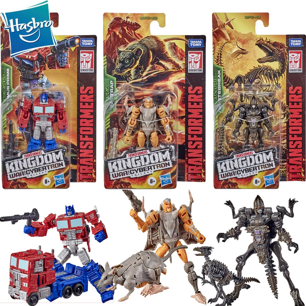 Hasbro Transformers Siege Kingdom Series Core Level Optimus Prime Rattrap Dinobot Actie Toy Figures