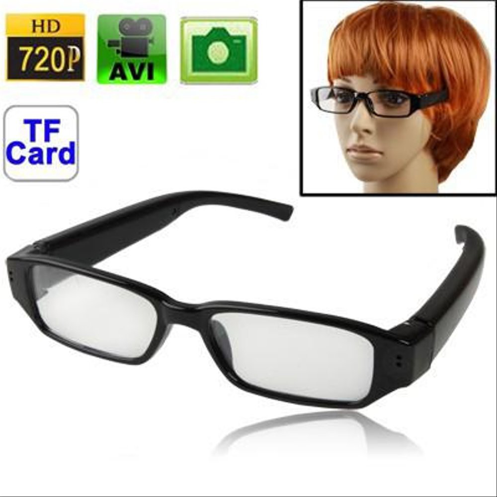 spy cam hd720 video camera eyewear kacamata bening kamera tersembunyi