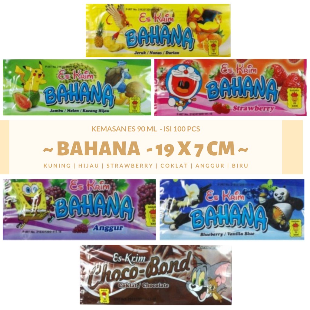 Jual Plastik Es Krim Tayo Kemasan Es Loly Isi 100 Pcs Tayo Plastik Es Krim Stik Lucu Tayo 5520