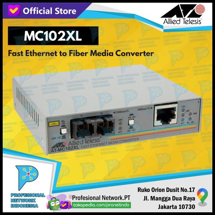 Allied Telesis At-Mc102Xl Media Converter 100Basetx To 100Basefx