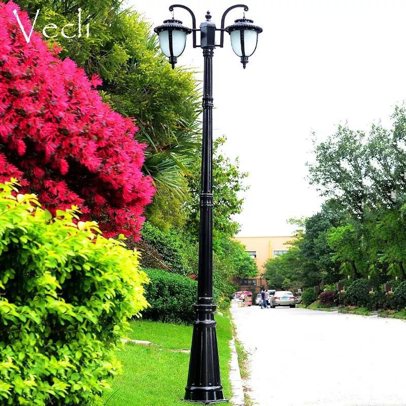 LAMPU HIAS TAMAN, LAMPU TIANG OUTDOOR 2 CABANG TINGGI 3 METER