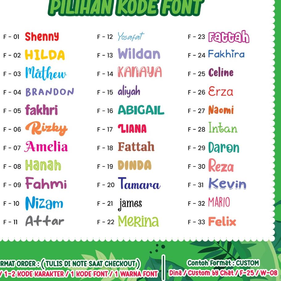 

ス Stiker Nama Lucu Waterproof Bisa Custom Gambar Lain Isi Up To 50-60 pcs/set