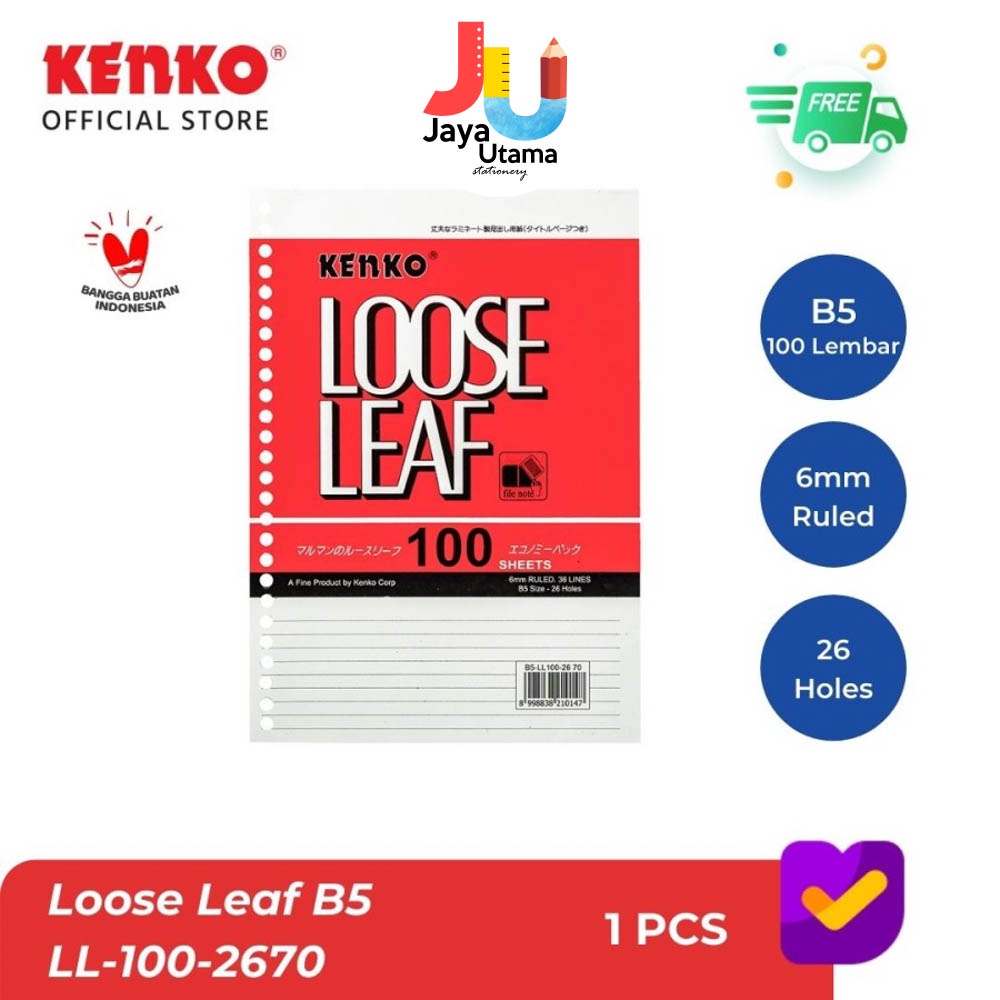 

Kenko Loose Leaf B5 100 Sheet Lembar