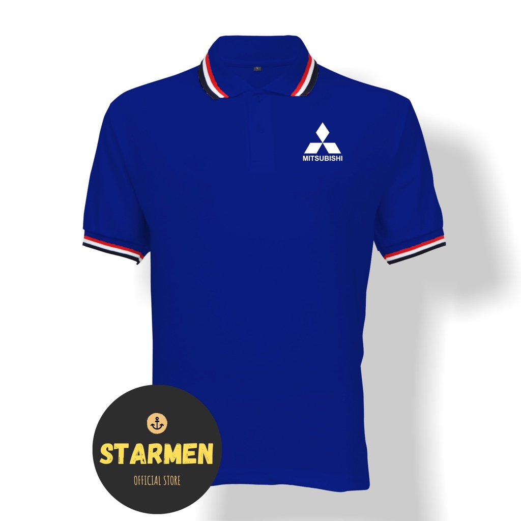 Kaos Polo Shirt Pria Kerah Logo MITSUBISI