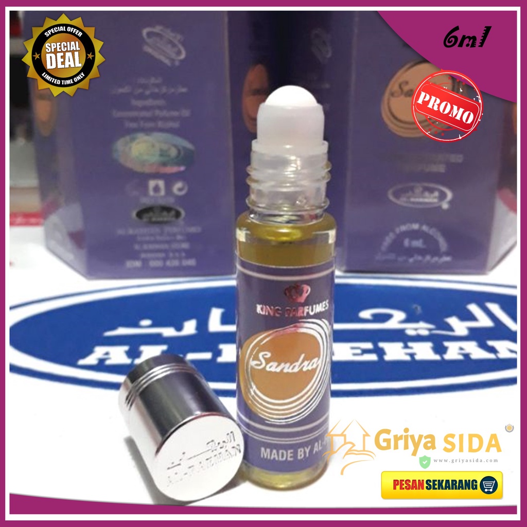 Parfum Sandra 6ml alraehan aroma sandra al raehan mirip al rehab parfum Harga grosir PROMO!!