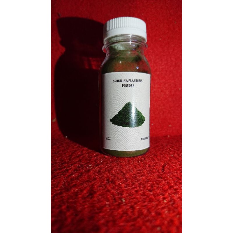 Spirulina Plantesis Powder 25gram, spirulina powder. pakan ikan hias burayak dll