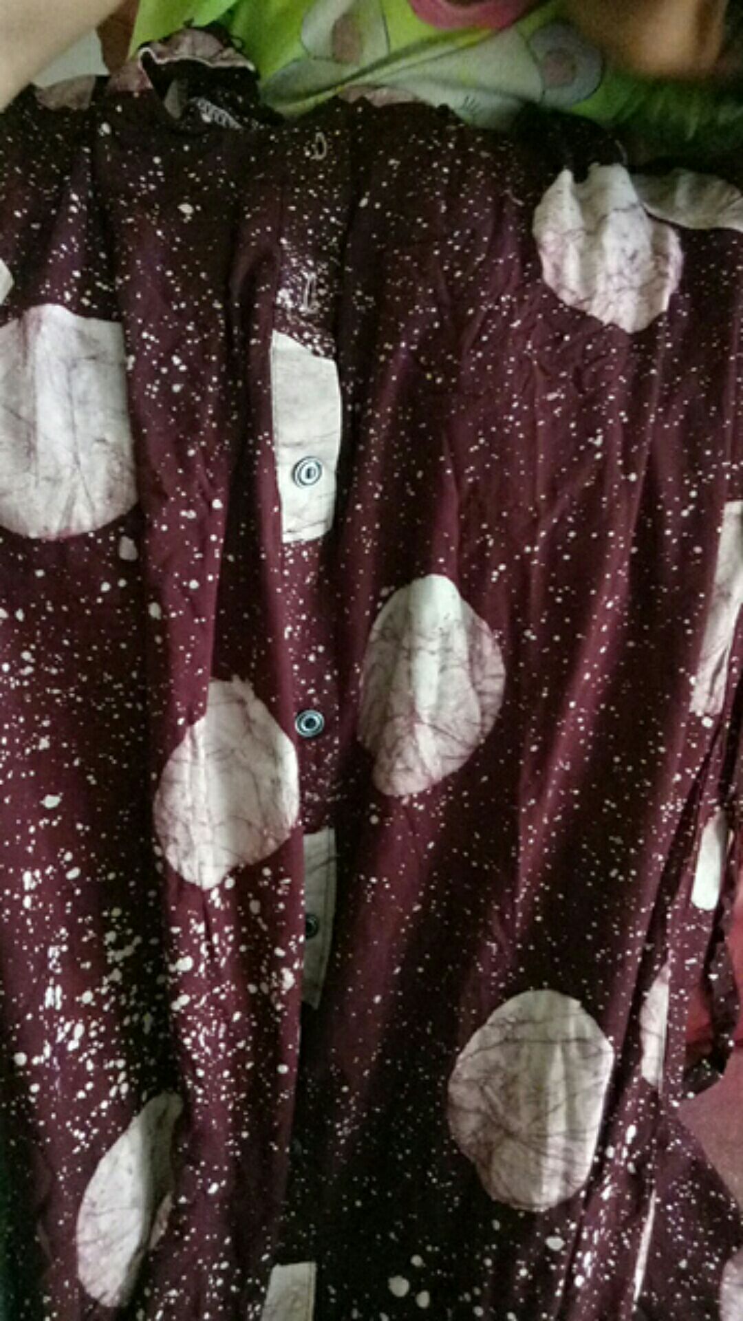 (longdress Gamis Sinta) Mzn.01.sb Gamis Santung Ori Batik Cap Full Kancing Busui By Rumina Batik