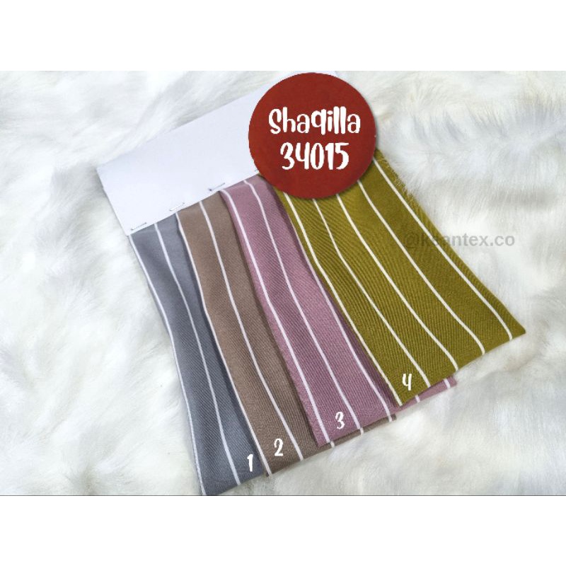 KAIN SHAKILA / SHAQILLA MOTIF GARIS PREMIUM JUAL PER 10 YARD (34015)