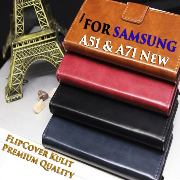 Case / Casing FlipCover Premium SAMSUNG A51 & A71 | DOMPET KULIT SAMSUNG NEW Premium