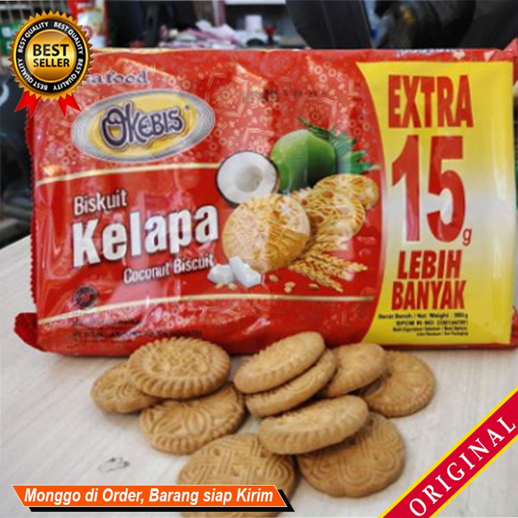 

Jajanan Kue Biskuit rasa Kelapa Inafood OKEBIS Biskuit Kelapa 300g