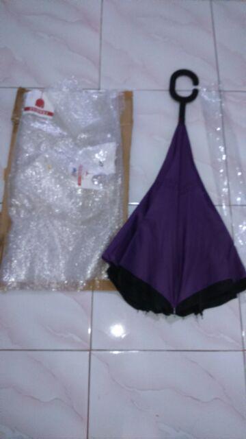 Payung Terbalik Kazbrella 2nd Generation Tombol Merah Non Sarung