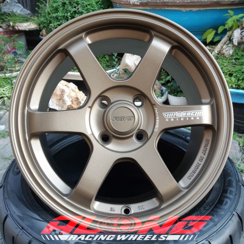 VELG REPL RAYS TE37-SAGA R15 BRONZE SUPER COPY-LIKE ORI FULL EMBOSSED
