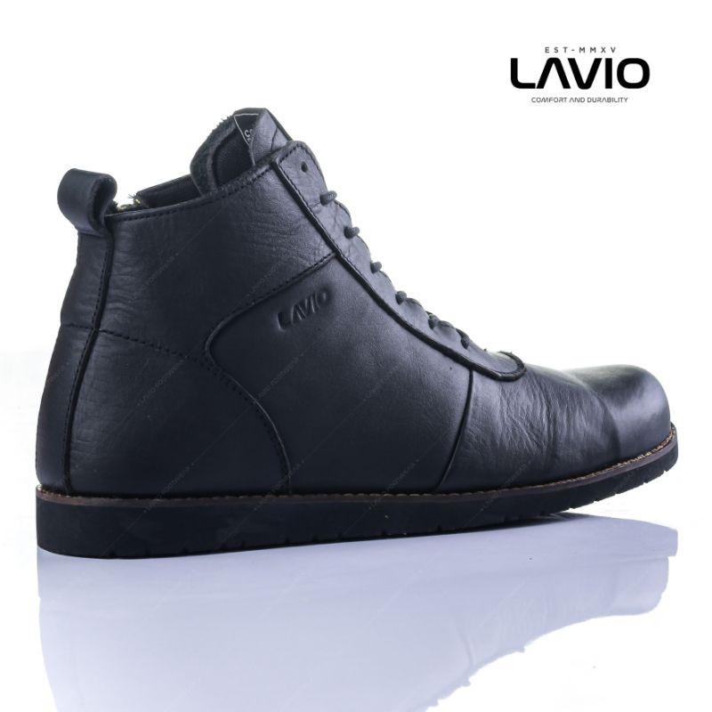 Lavio Parker Sepatu Safety Casual Pria Original Kulit Asli