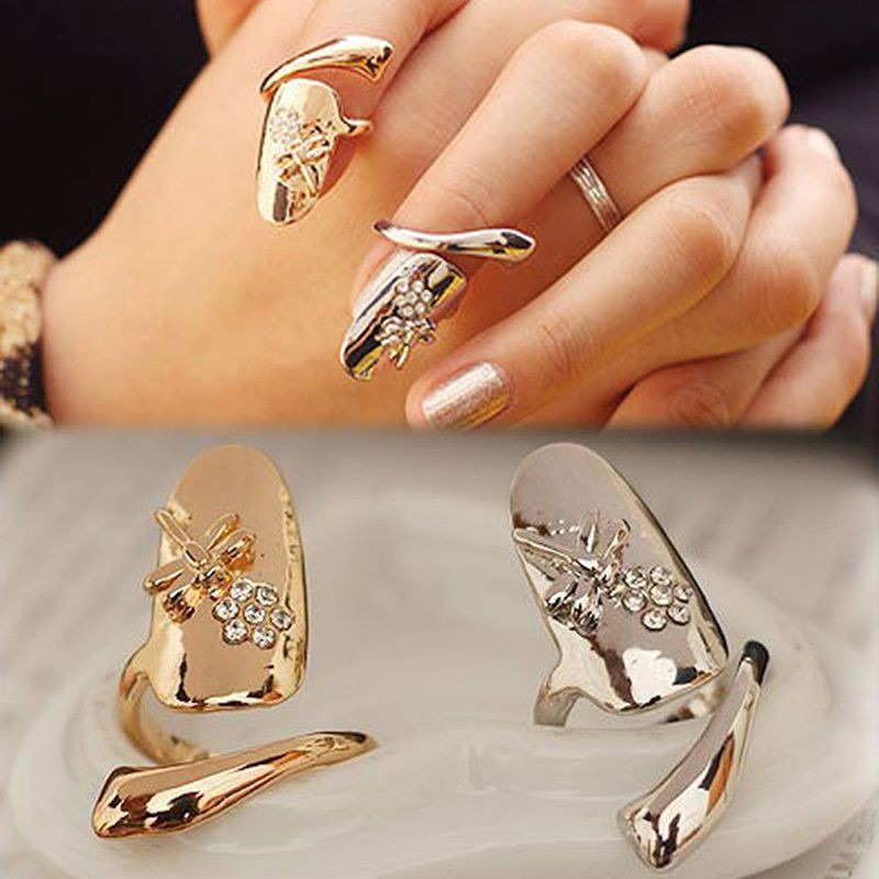 cincin kuku motif capung