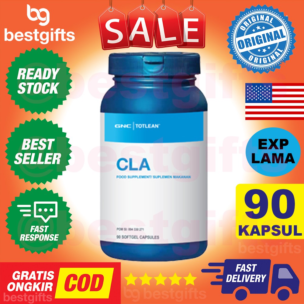 GNC TOT TOTAL LEAN TOTLEAN CLA MENINGKATKAN MASSA OTOT METABOLISME PENURUNAN BERAT BADAN 90 KAPSUL