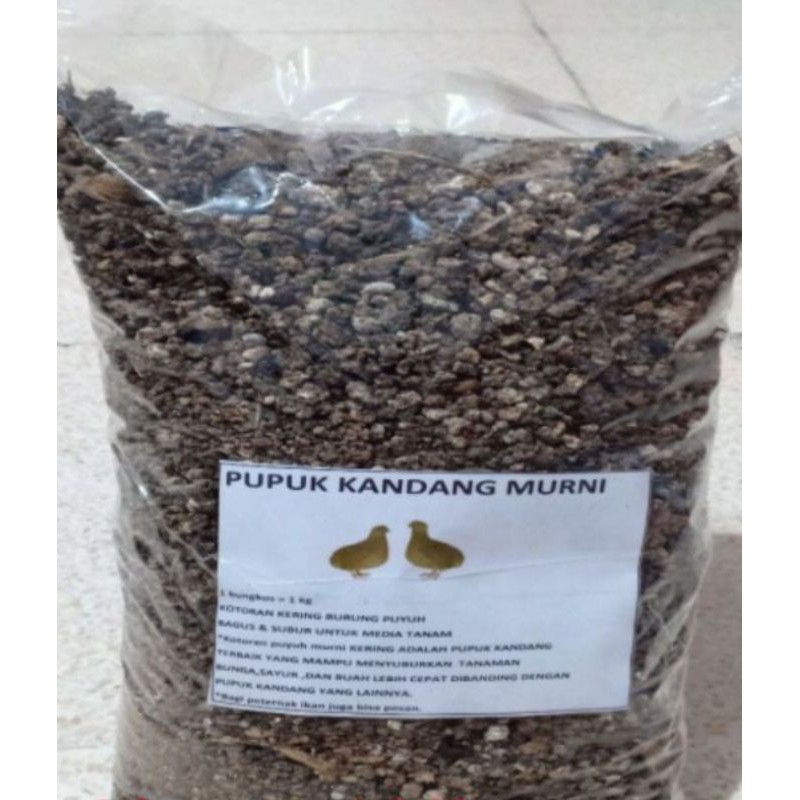 Pupuk Kotoran Burung Puyuh Kering Asli Kandang Pribadi Budidaya Kutu Air Kutir Cacing Sutra Cupang J
