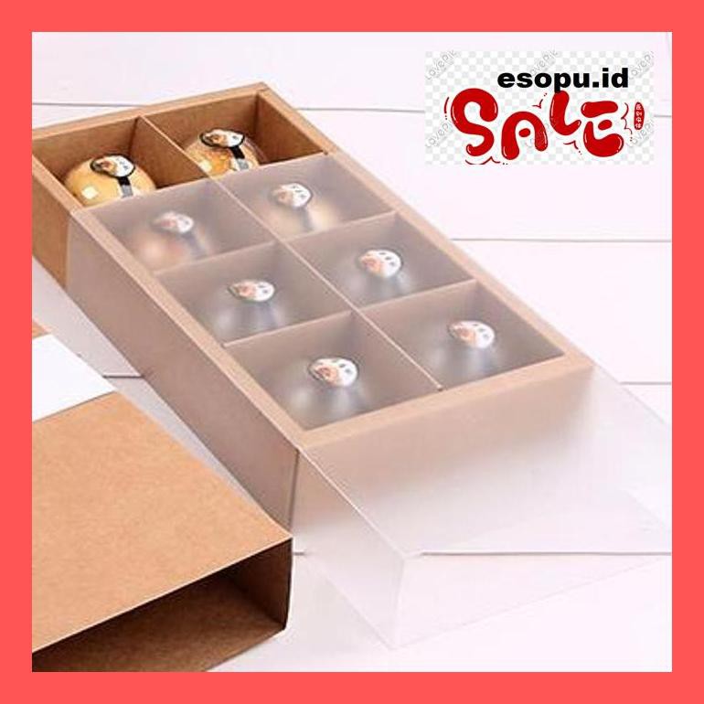 

Dek40Si Box Kotak Mika Transparan Kue Cake Dus Packing Natal Christmas - Cokelat Dekkd5