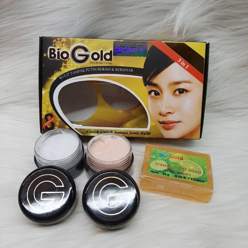 Paket bio gold original / cream pencerah wajah paket 3in1