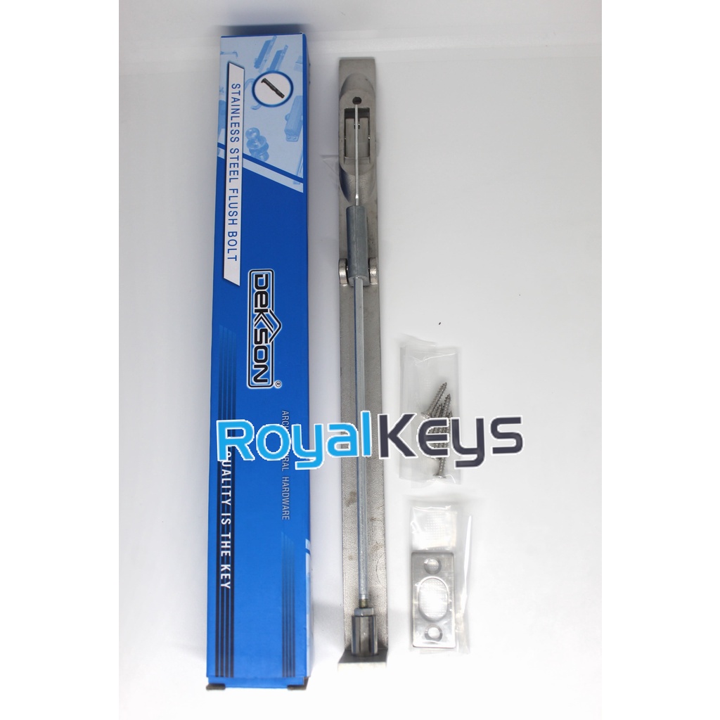 Flush Bolt Dekson Dekkson FB 050 12" Inch Slot Kunci Pintu Kayu