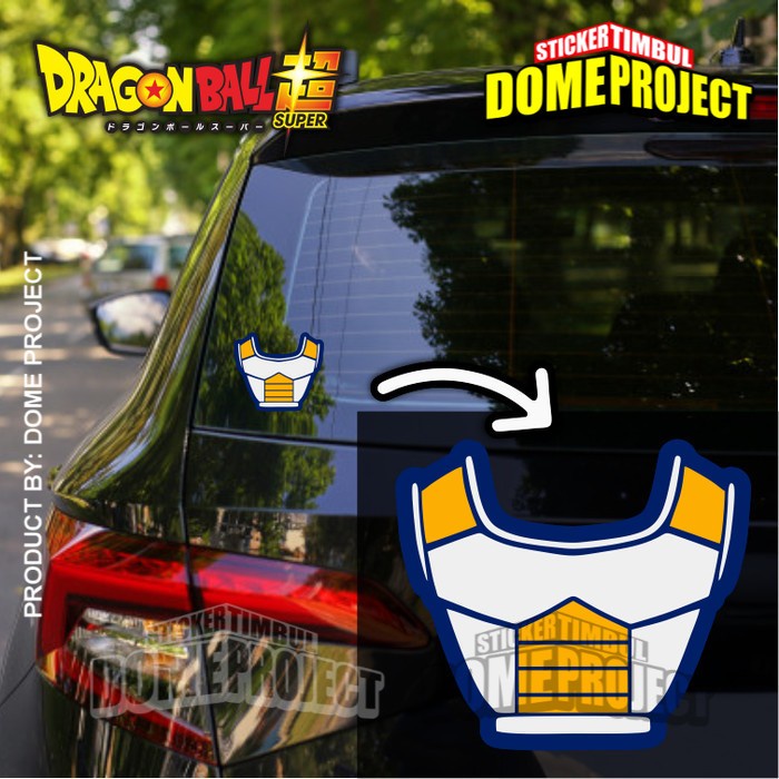 VEGETA SAIYAN FORM STIKER CUTTING DECAL HELM MOTOR KACA MOBIL LOGO STICKER AESTHETIC DEKORASI OTOMOTIF