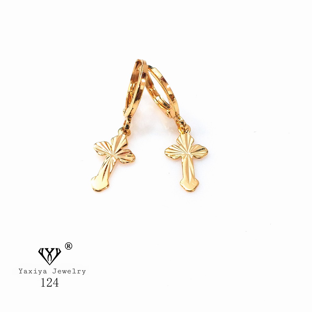 

Anting Wanita Model Salib Perhiasan Lapis Emas Yaxiya Jewelry 619