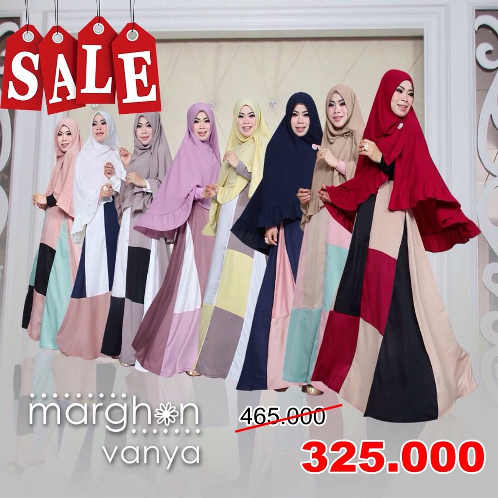 Set Gamis Dress Khimar Polos / Set Gamis Kerudung  / Set Baju Muslimah / Set Syar'i Syari Muslim VAN