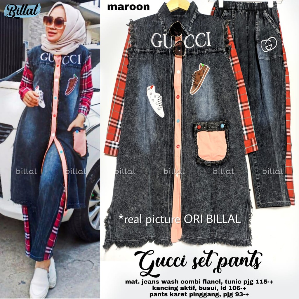 BAJU WANITA GUCCI SET