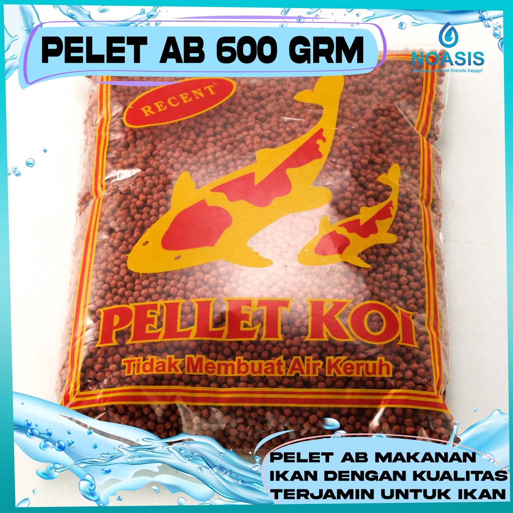 MAKANAN IKAN PELET IKAN KOKI KOI 2 MM PELET-AB PELET AB 600 GRM