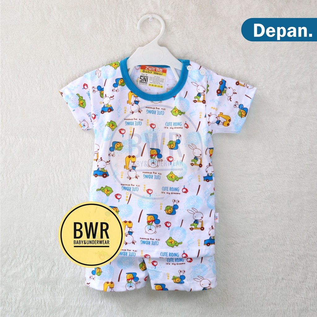 Setelan Zwit BB KAOS PENDEK MOTIF Random / Setelan Anak Bayi Unisex Kaos Celana Pendek | Bwr | MOTIF