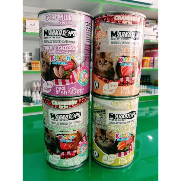 Makanan kucing Markotops Kaleng Kitten mother 400gr all varian