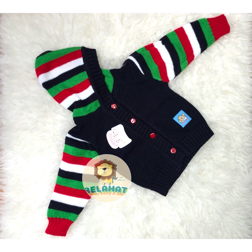 Jaket Bayi Rajut Onnea Warna Topi Laki Perempuan-39