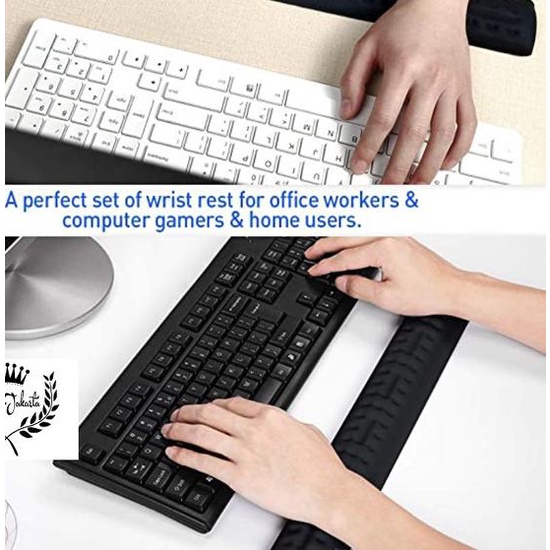 ☟ BUBM Wrist Pad Memory Foam Keyboard Mouse Wrist Rest Pad BUBM PREMIUM - Merah Muda ♢