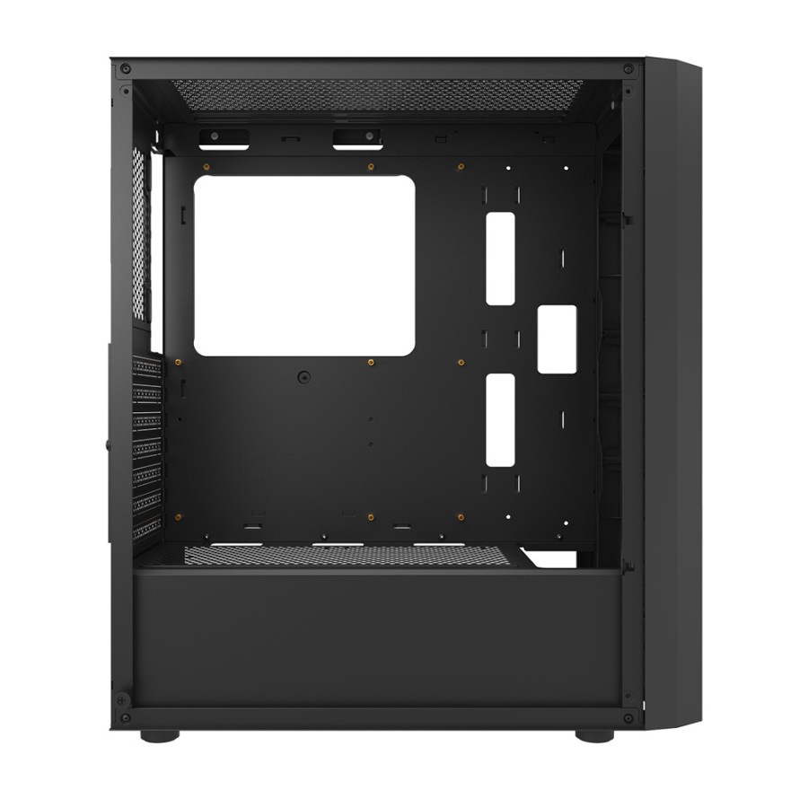 AIGO DARKFLASH DK351 + 4 Fan RGB (Black / White) ATX PC Case Casing