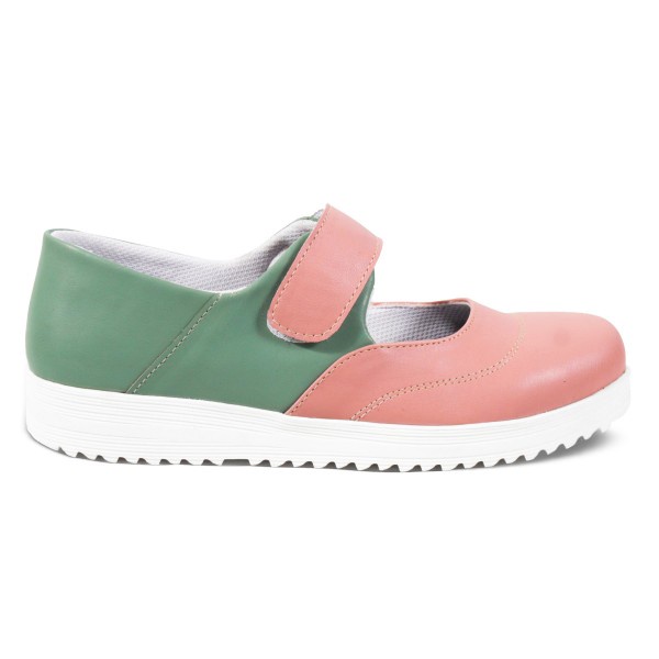 Sepatu Slip On Wanita Terbaru V 7361 Brand Varka Sandal Kasual WanitaTrendi Berkualitas - Pink Hijau