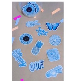 

stickerbermotif,bahanglossy